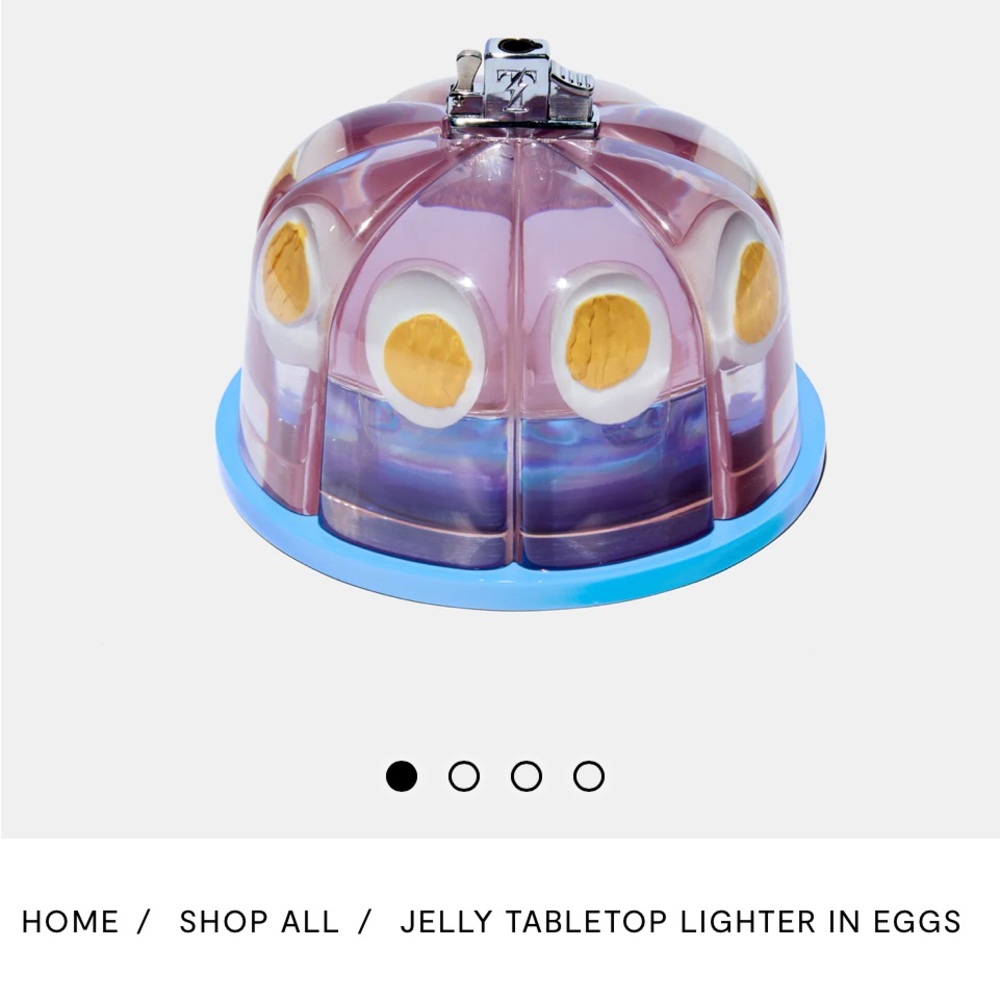 Edie Parker Purple and Blue Jelly Tabletop Lighter